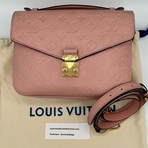 Louis Vuitton Métis in Pink Empriente w/Dust Bag, Shoulder Strap, Entrupy COA 💖